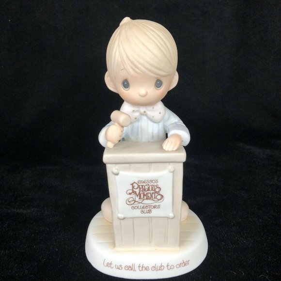 1983 Precious Moments Figurine Let Us Call The Club to Order Jonathan & David - Picture 2 of 11
